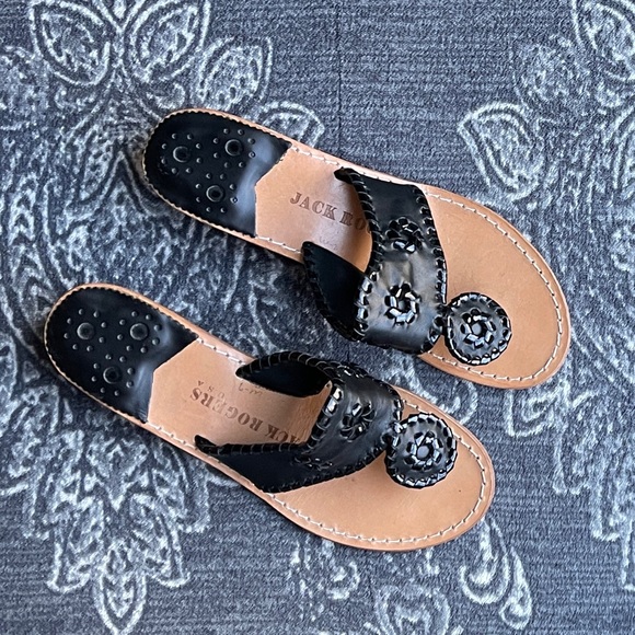 Jack Rogers Palm Beach Midwedge Thong Sandal Size 6 - Picture 2 of 9